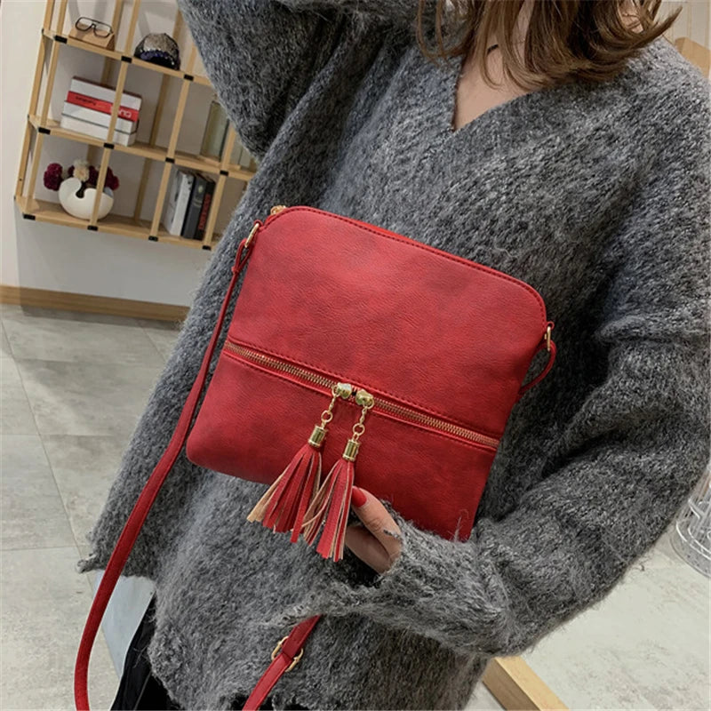 Tassel Shoulder Bag Crossbody Bag Female Wild Crossbody Bag Ladies Cellphone Bag