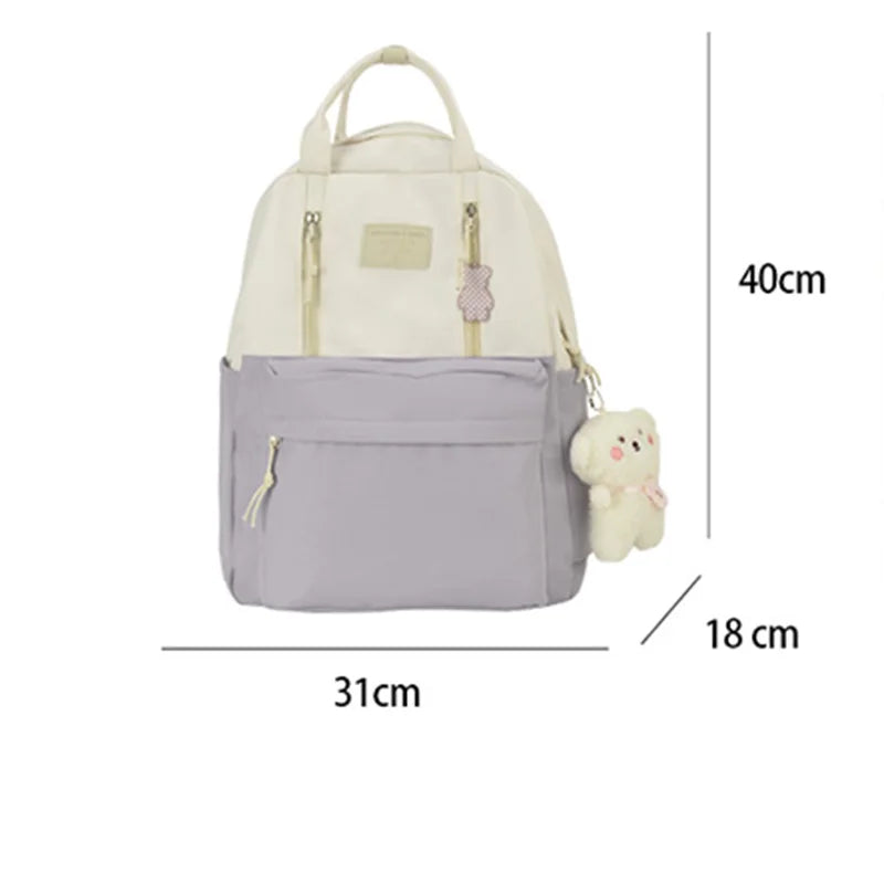 Women Backpack Female Waterproof School Bag Travel Rucksack for Teenagers