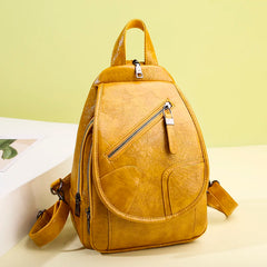 Women Leather Backpack High Shoulder Bag Girls School Travel Mochila