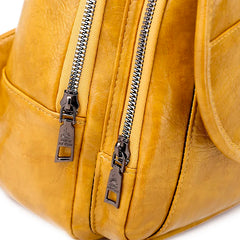 Women Leather Backpack High Shoulder Bag Girls School Travel Mochila