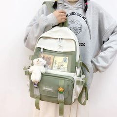 Mesh Female Student College Schoolbag Teenager Girls Laptop Backpacks