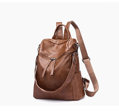 Women Backpack PU Leather Daypack Backpacks Female Casual Vintage Shoulder Bags