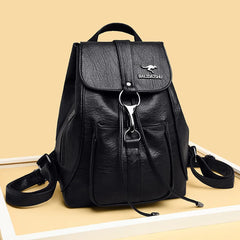 Women Backpack Soft Pu Leather Student Backpack Leisure Ladies Shoulder Bags