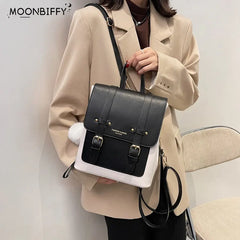 Women Backpacks High Leather Travel Backpack Small School Bags for Girls