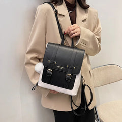 Women Leather Travel Backpack Small School Bags for Teenage Girls