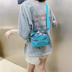 Women Messenger Crossbody Bag Sequins Shoulder Bag For Teenager