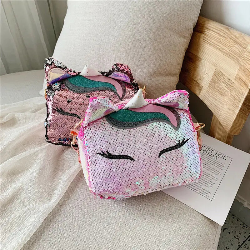 Women Messenger Crossbody Bag Sequins Shoulder Bag For Teenager