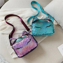 Women Messenger Crossbody Bag Sequins Shoulder Bag For Teenager