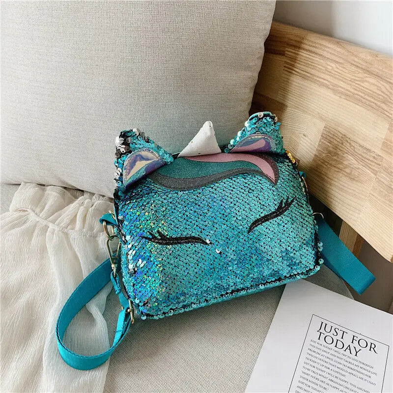 Women Messenger Crossbody Bag Sequins Shoulder Bag For Teenager