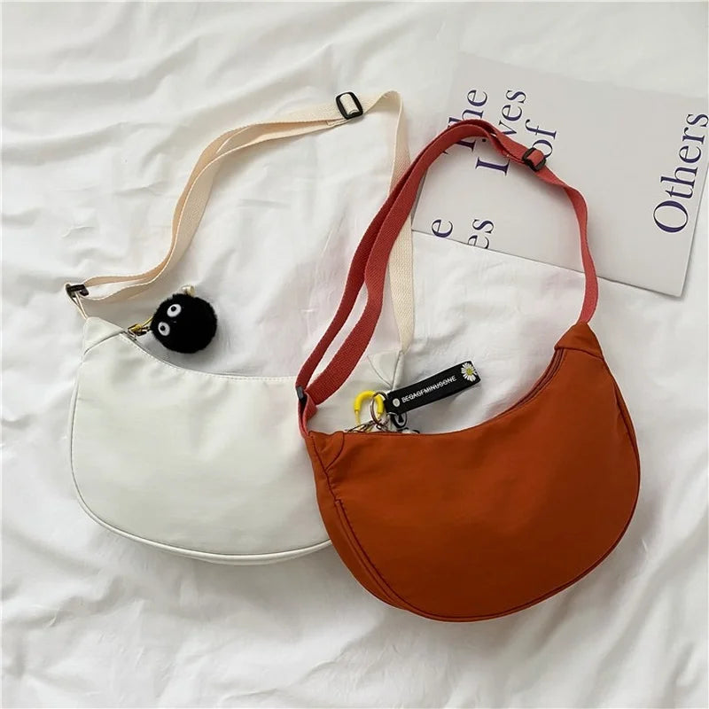 Small Nylon Shoulder Purse Clutch Women Handbag