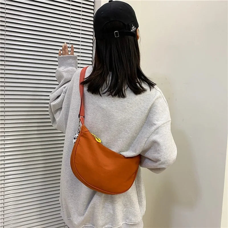 Small Nylon Shoulder Purse Clutch Women Handbag