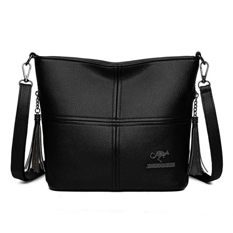 Women Bag PU Soft Leather Texture Messenger Shoulder Crossbody Casual Mother Bag