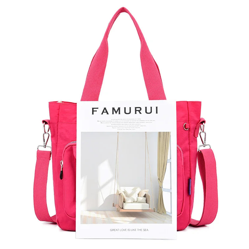 High Top-handle Nylon Travel Bag Large Crossbody Tote Shoulder Bags for Women