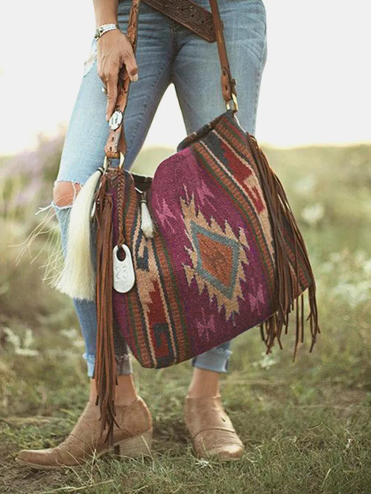Women Bags National Indian Shoulder Satchel Bohemian Style Handbags
