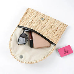 Women Straw Shoulder Tote Messenger Knit Satchel Bag Beach Bags