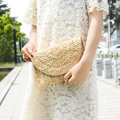 Women Straw Shoulder Tote Messenger Knit Satchel Bag Beach Bags