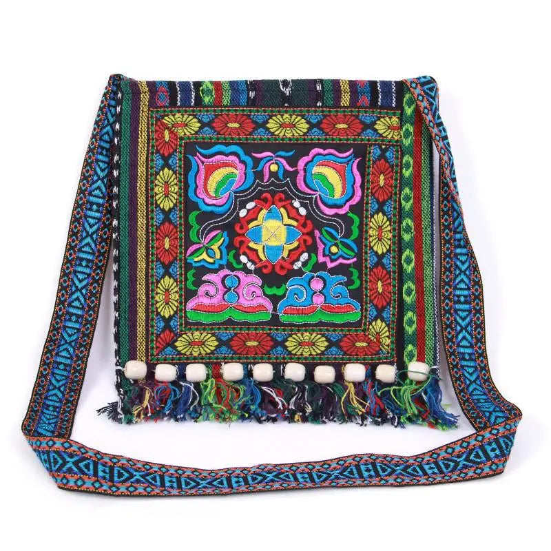 Bohemia Bags Vintage Ethnic Shoulder Bag Embroidery Tassel Tote Messenger