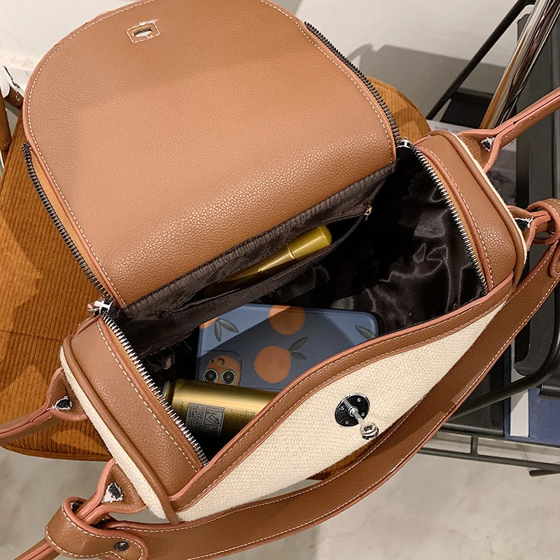 Women Box Tote Bag Boston Handbag Shoulder Bags Ladies Shopping Bag