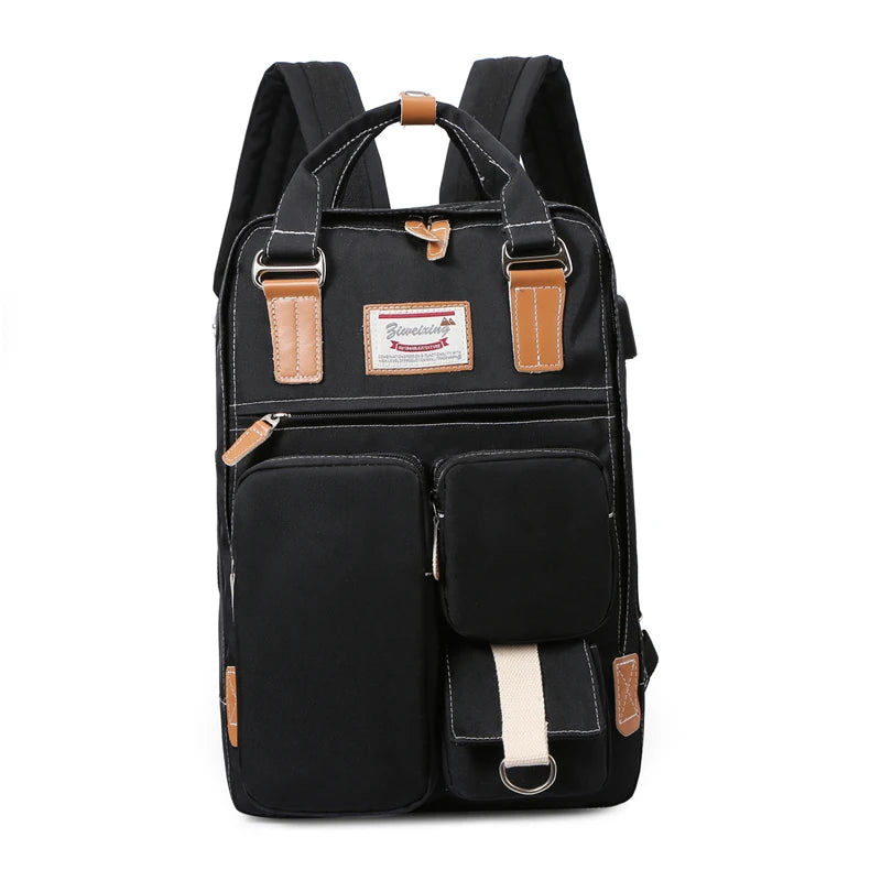 Nylon Backpack Travel Student School Bag Laptop Male Female Book Bags