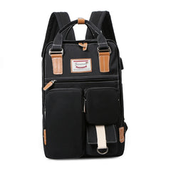 Nylon Backpack Travel Student School Bag Laptop Male Female Book Bags
