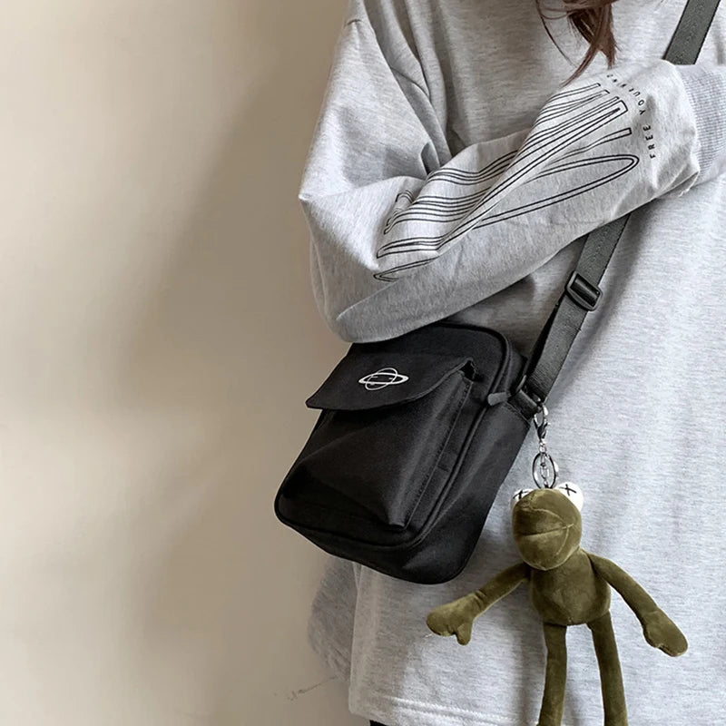 Japan Style Women Canvas Shoulder Bag Casual Girl Messenger Purse