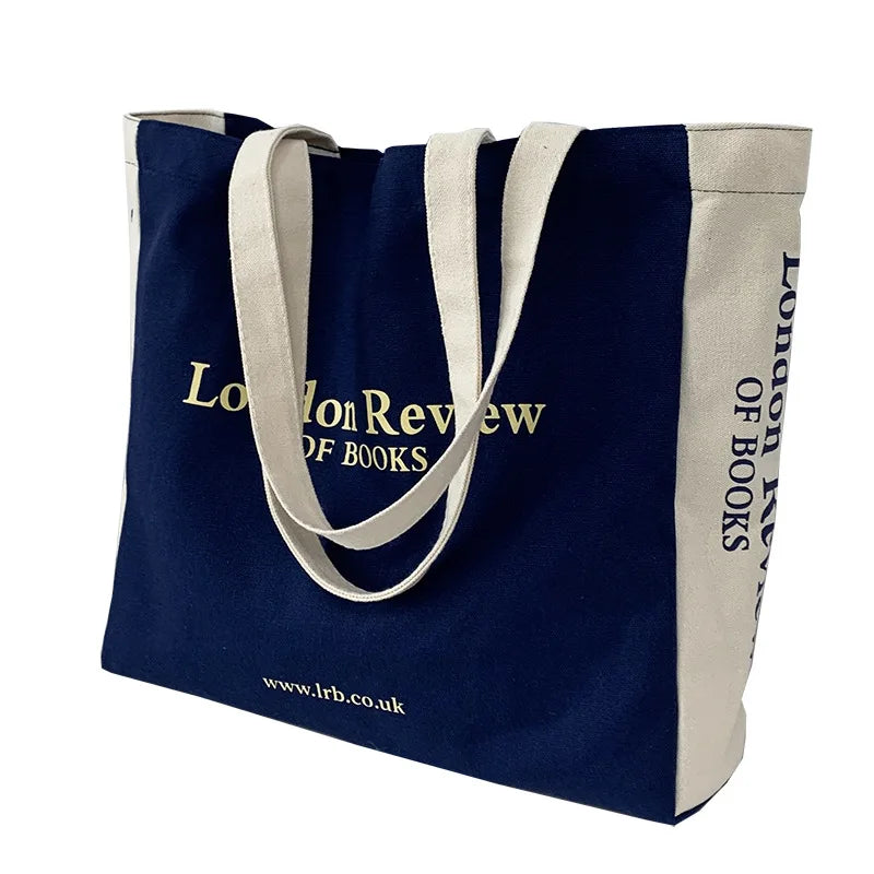London Letter Print Canvas Shoulder Bag for Girls