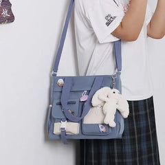 Women Canvas Handbags Messenger Bag Youth Ladies Tote Shoulder Bag