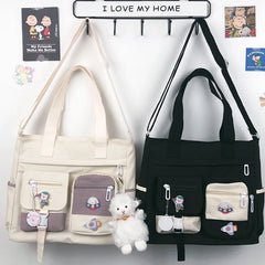 Women Canvas Handbags Messenger Bag Youth Ladies Tote Shoulder Bag
