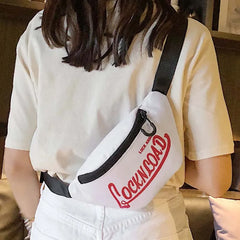 Harajuku Style Canvas Waist Bag Unisex Fanny Pack Money Belt