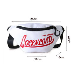 Harajuku Style Canvas Waist Bag Unisex Fanny Pack Money Belt