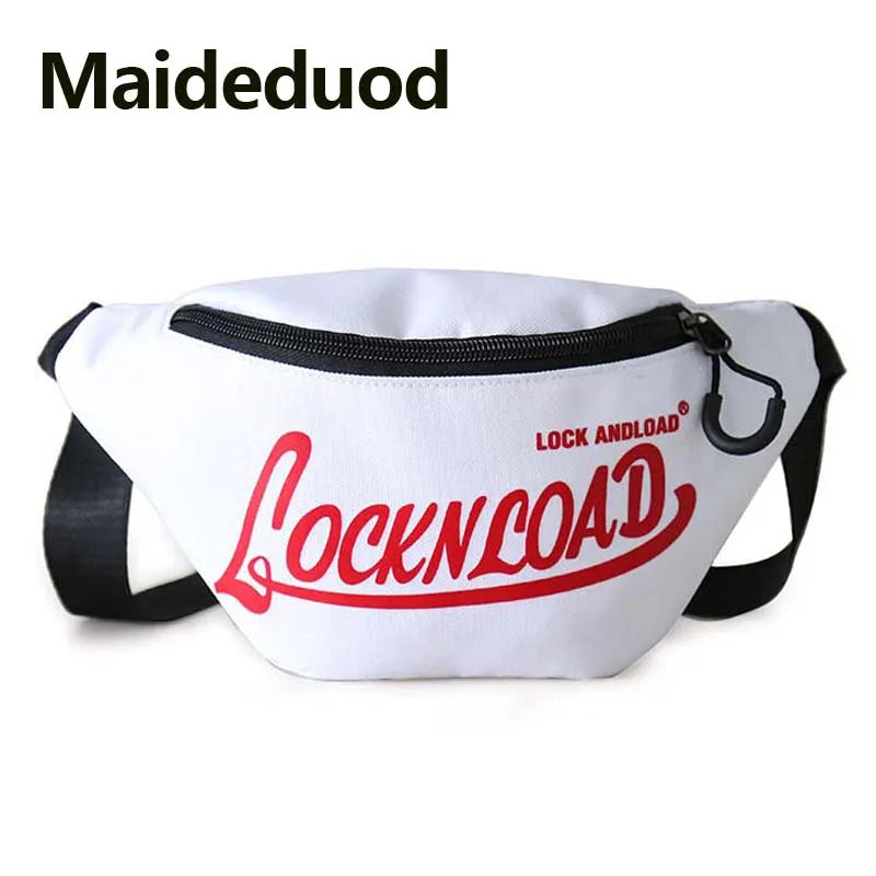 Harajuku Style Canvas Waist Bag Unisex Fanny Pack Money Belt