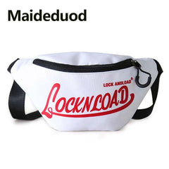 Harajuku Style Canvas Waist Bag Unisex Fanny Pack Money Belt