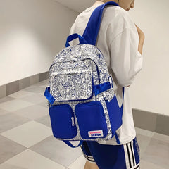 Women Cartoon Print School Bag Girl Travel Large Book Backpack