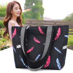 Women Casual Nylon Big Tote Bag Lightweight Waterproof Handbag