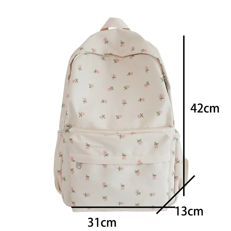 Women College Student Backpack Large Capacity Travel Laptop Rucksack