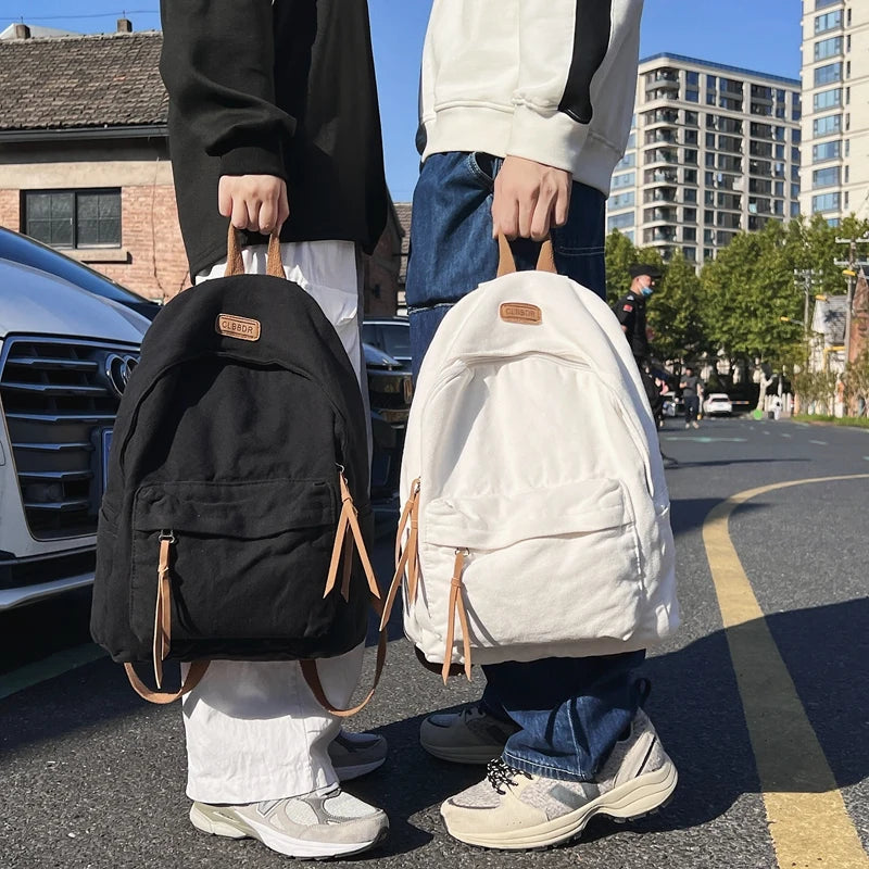 Canvas Student Travel Backpack Rucksack for Teenage Boys Girls School Bag