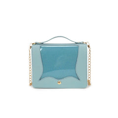 Women Cross Body Bag PVC Transparent Chain Messenger Flap Handbags