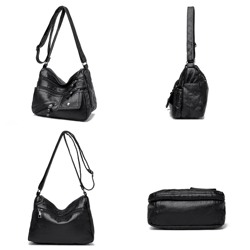 Women Crossbody Bag Messenger Lady Shoulder Handbags Purses PU Leather