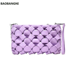 Women Crossbody Bag Temperament Handbag Textured Shoulder Bag INS Woven Chain
