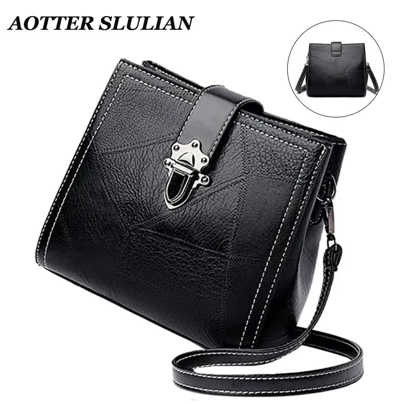 Women Crossbody Bags Vintage PU Leather Shoulder Tote Bolsas