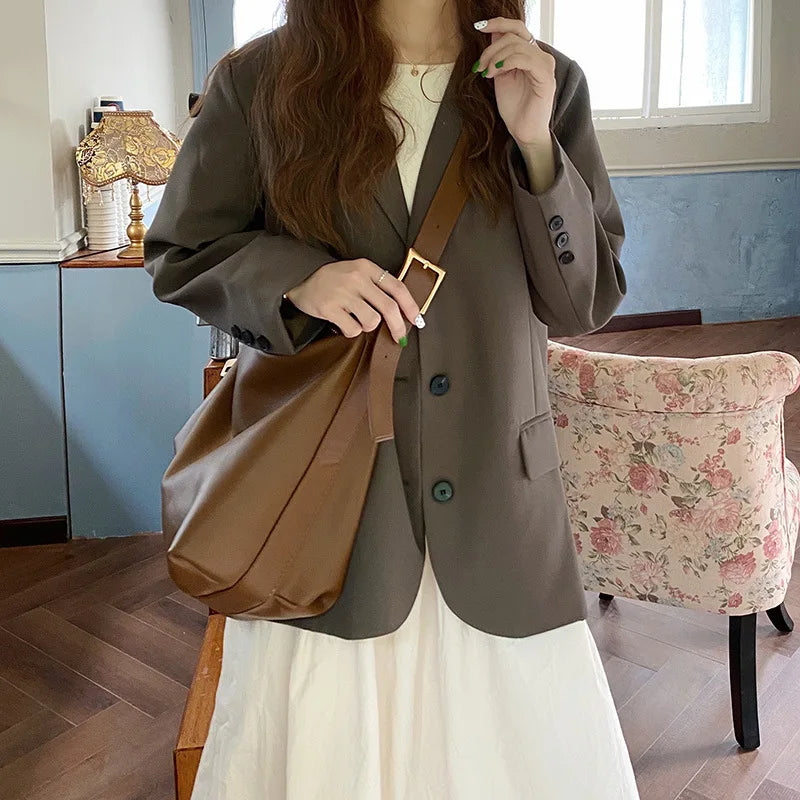 Women Crossbody Bags PU Shoulder Bags Soft Totes Handbag