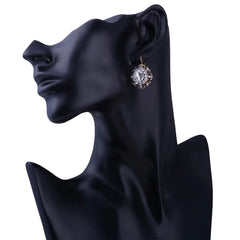 Vintage Crystal Drop Earrings Retro Rhinestone Dangle Earring