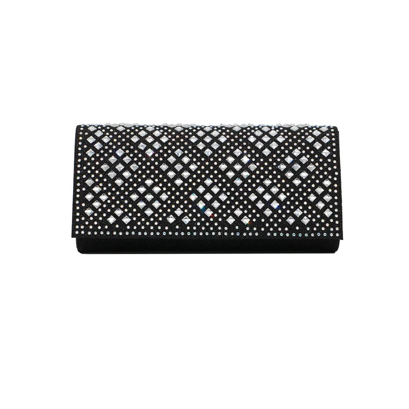 Women Diamond Evening Clutch Bags Wedding Banquet Wallets Chain Shoulder Bags