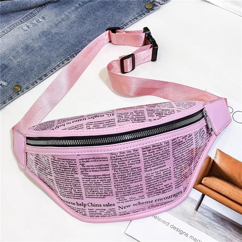 Women Fanny Pack PVC Purse Lady Waist Chest Bum Phone Bag Mini Messenger
