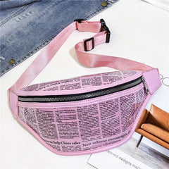 Women Fanny Pack PVC Purse Lady Waist Chest Bum Phone Bag Mini Messenger