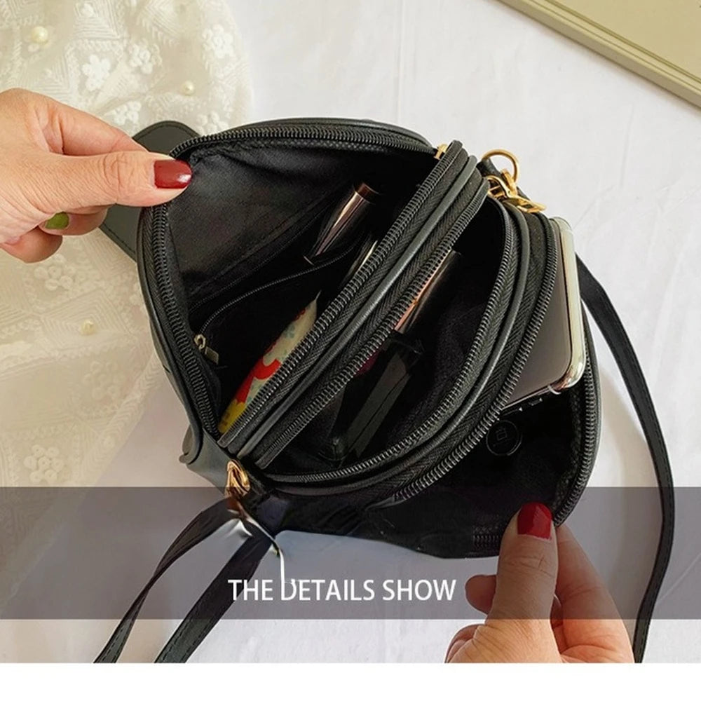 Women Bag Rhombus Handbags Shoulder Messenger Crossbody Small Round Bag