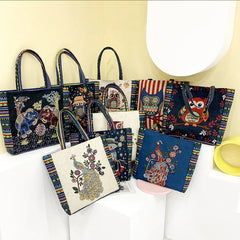 Women Portable Canvas Bags Lady Large Capacity Tote Bag