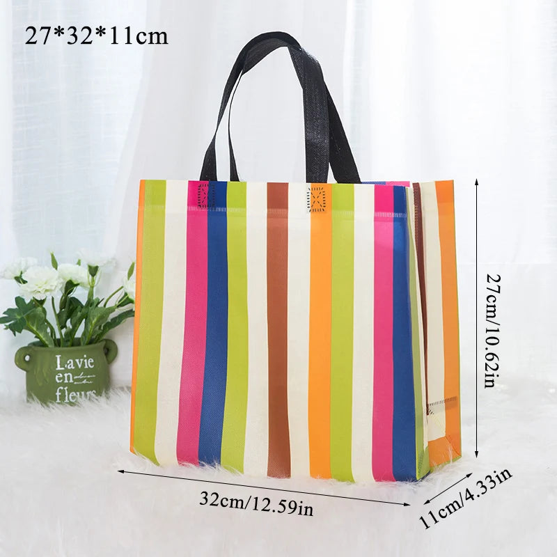 Women Foldable Shopping Bag Reusable Eco Tote Pouch Large Non-woven Shopper Bags