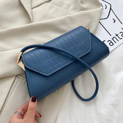 Women Handbag Retro PU-leather Shoulder Bag Stylish Underarm Bag