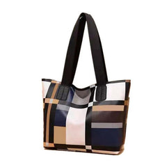 Plaid Shoulder Tote Bag Large Capacity Messenger Bag Women Shopping Bags